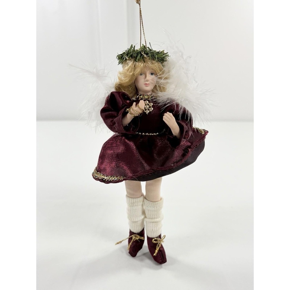 Vintage 90s Christmas Angel Fairy Shelf Sitter Ornament Doll Lot of 3 Bendable - Picture 6 of 7